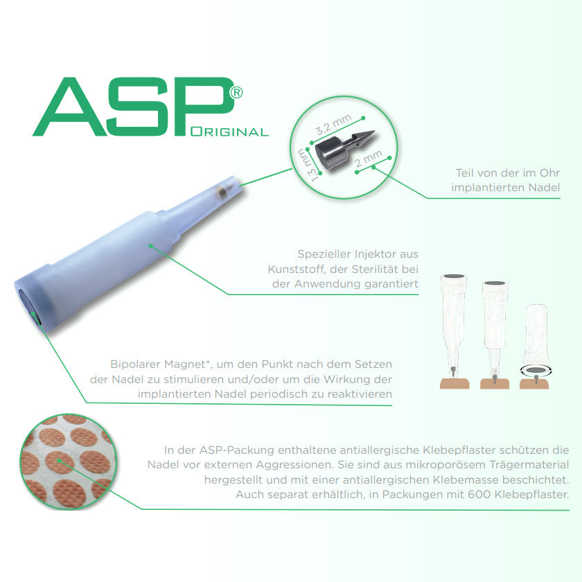 ASP Original Dauernadeln Gold 200er Packung