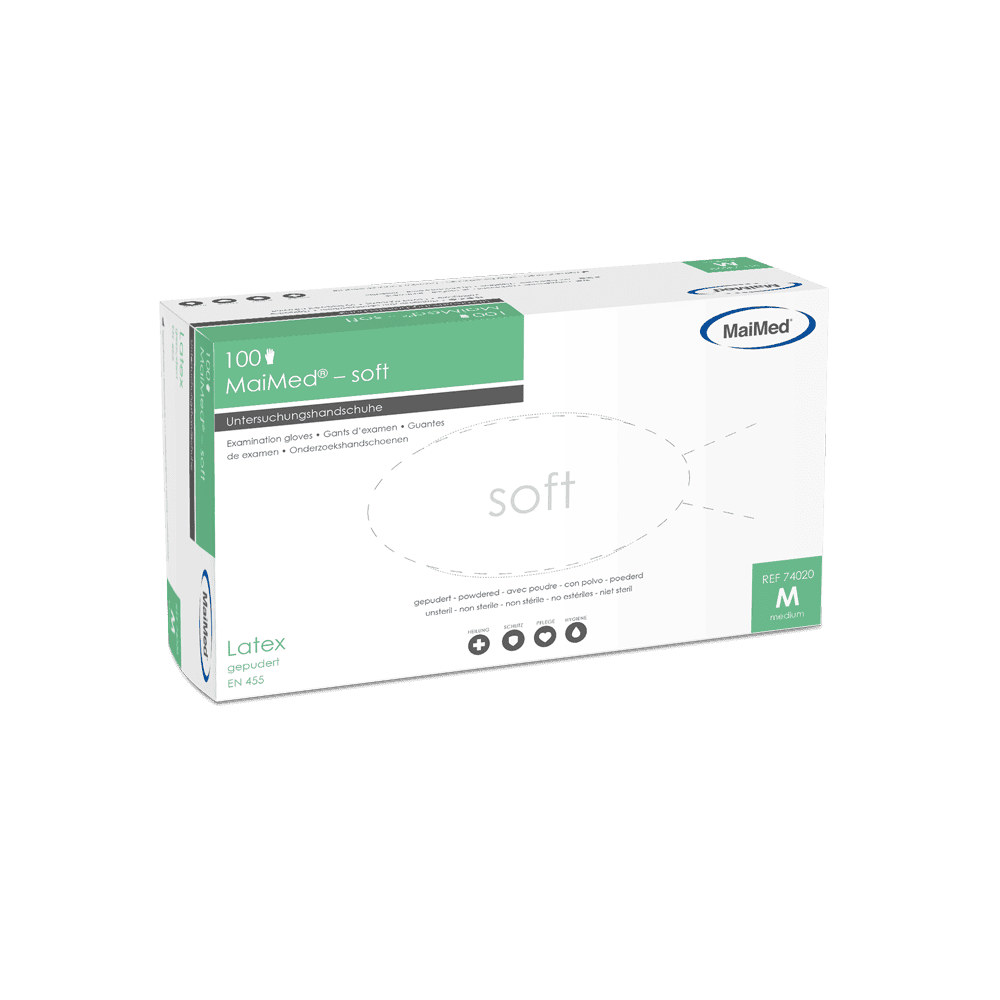 Latex-Einweghandschuhe soft gepudert