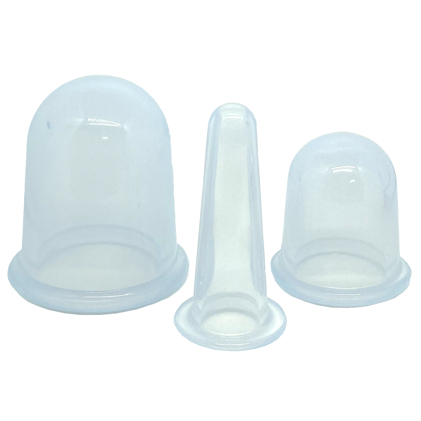 Silikon Massagecup 3er Set, Transparent