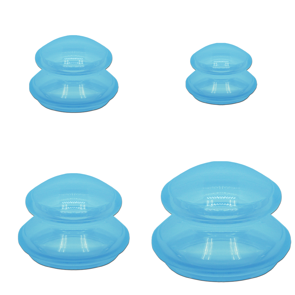 Silikon Schröpf Set in Blau